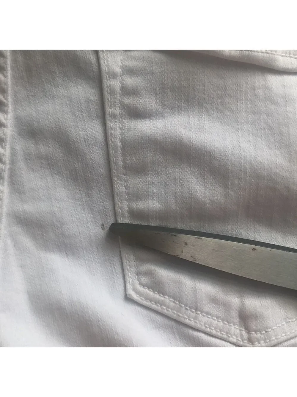 Le Skinny De Jeane Blanc White Distressed Jeans by Frame Denim Size 27